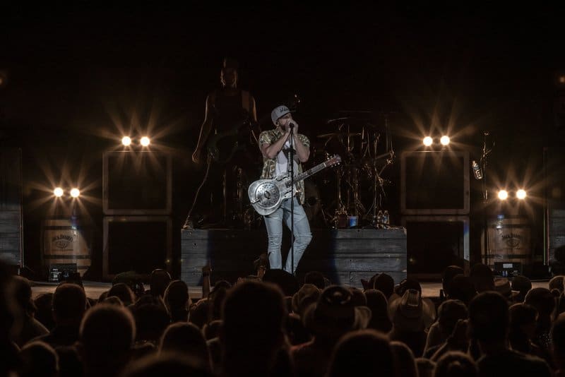 Chase Rice performing in West Palm Beach, FL in 2019.